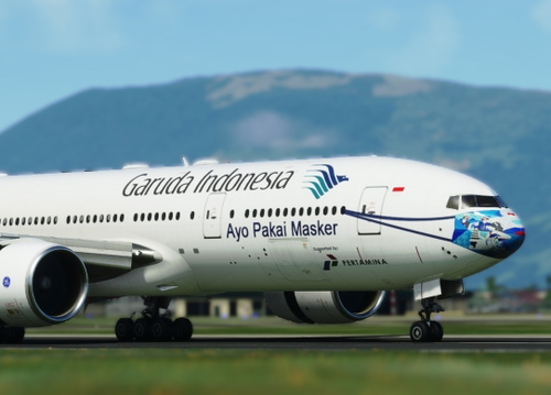Captainsim B777-200ER Garuda Indonesia Masker Livery