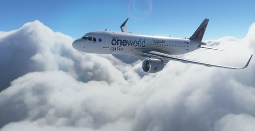 [A32NX] [FBW] Qatar Airways One World [10K] (A7-AHL) With Custom Coffee Cup Ultra Detail