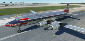 PMDG DC-6B Braniff International Airways (N90883 | 1958)  Polished Aluminum thumbnail 5