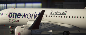 [A32NX] [FBW] Qatar Airways One World [10K] (A7-AHL) With Custom Coffee Cup Ultra Detail thumbnail 6