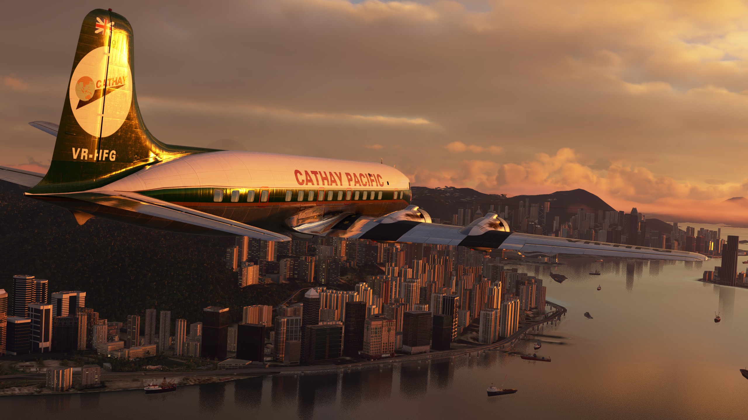 Cathay Pacific Airways DC-6B (VR-HFG) - Image 1