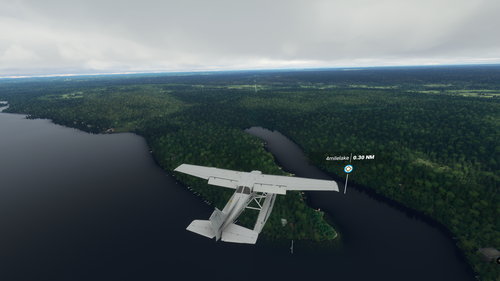 Water Runway in Kawarthas, Ontario Canada