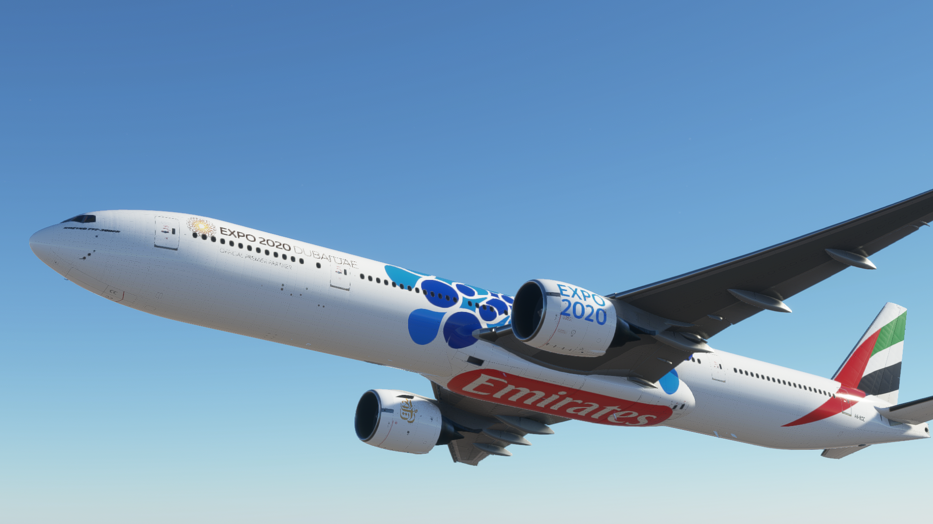 Captainsim B777-300ER Emirates Expo Blue - Image 1