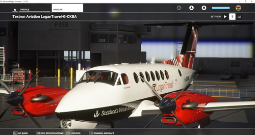 Beechcraft KingAir LoganTravel 8k Livery