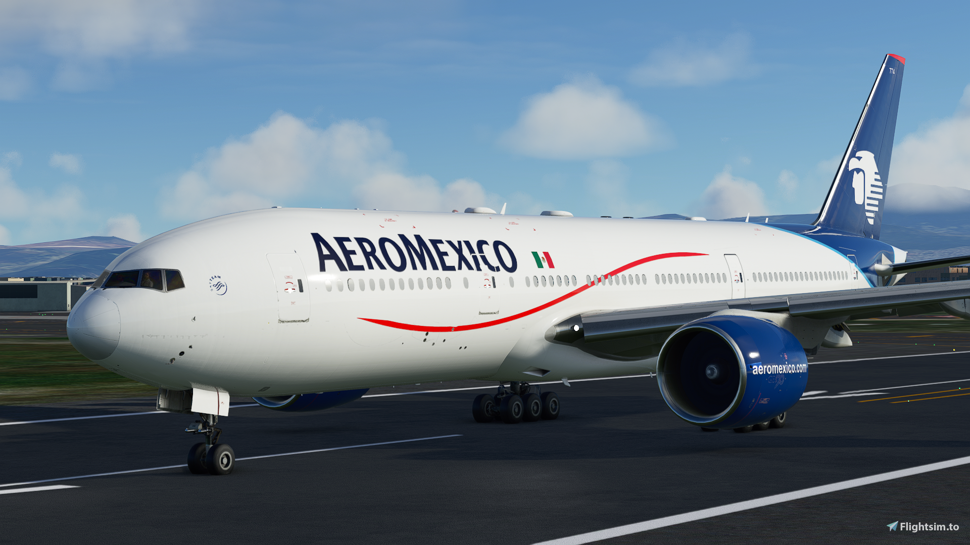 [8K] [2.1] Aeromexico N774AM CS 777-200 Livery [FIXED] - Image 1