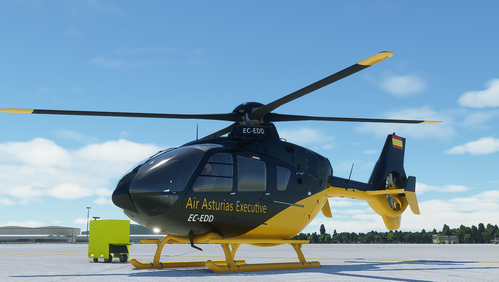 A repaint of the Airbus H135 Air Asturias Executive
