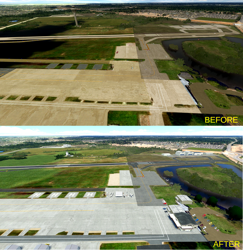 KDWH Hooks Memorial Airport Scenery Update for Microsoft Flight