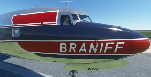 PMDG DC-6B Braniff International Airways (N90883 | 1958)  Polished Aluminum