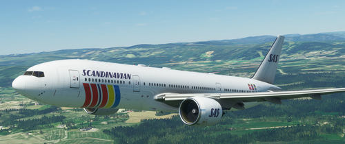 Scandinavian Airlines (old livery) CaptainSim 777-200 [8K Fictional]