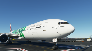 Captainsim B777-300ER Emirates Expo Green thumbnail 2