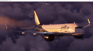 (8K) Airbus A320 Jet Blue BK Blue Livery thumbnail 2