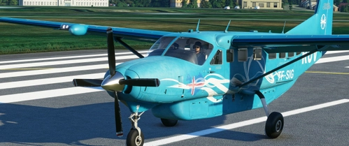 Cessna 208 B weathered/washed out - RÚV Icelandic National Broadcasting Service - fictional 