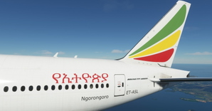  Ethiopian Airlines "current livery / 70 years livery" CaptainSim 777-300ER thumbnail 3