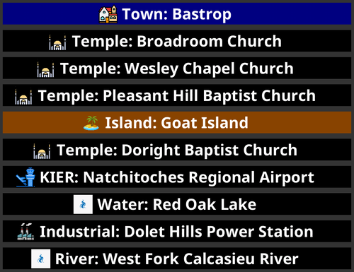 POI Billboards of USA - State of Louisiana