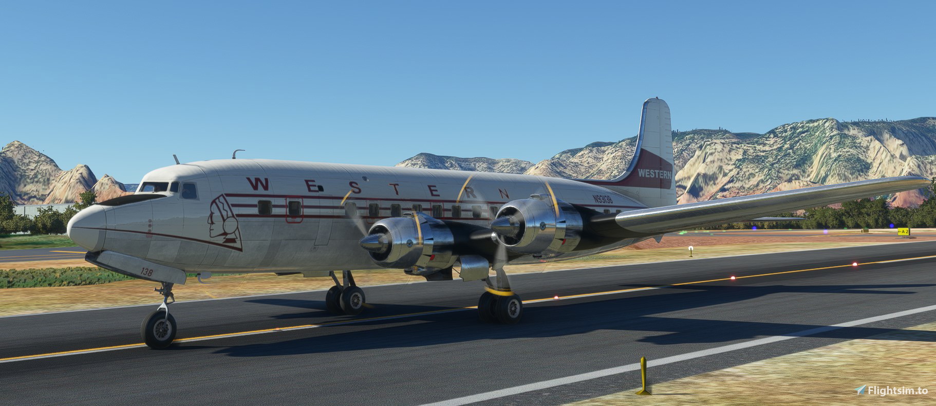 PMDG DC-6B Western Airlines (N93138 | 1958) - Image 1