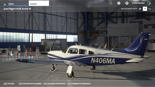 Paquete de 4 liveries para el JustFlight Pa 28 Arrow III
