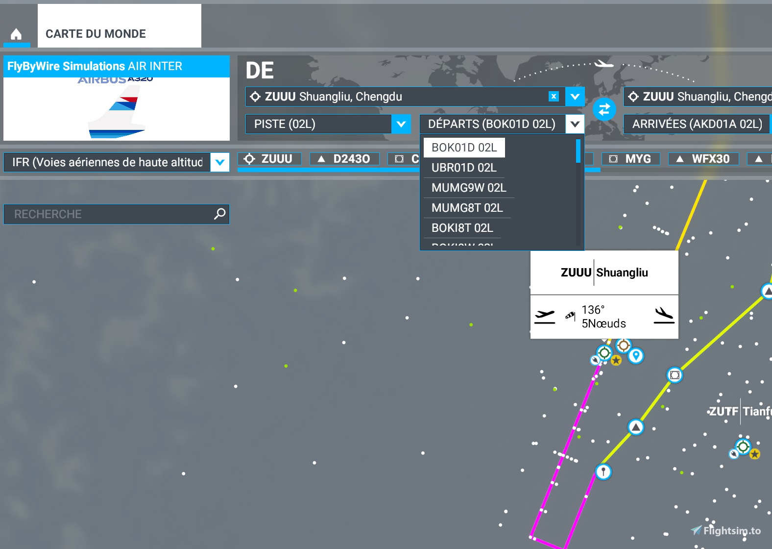 Chengdu Shuangliu ZUUU Runways definitions correction for navaids compatibility - Image 1