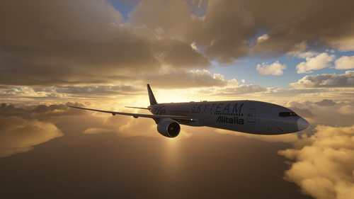 Captain Sim B777-200 Alitalia SkyTeam EI-DDH | 4K | Discontinued