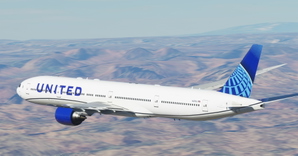 United Airlines "United Blue livery 2019" CaptainSim 777-300ER thumbnail 3