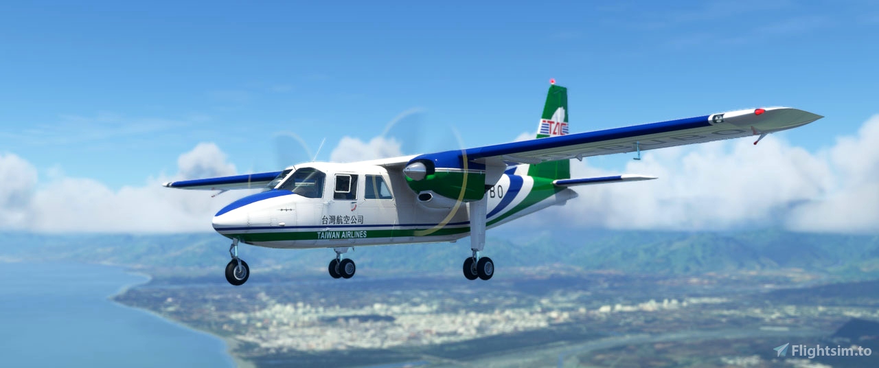 Britten-Norman BN-2 Taiwan Airlines for Microsoft Flight Simulator | MSFS
