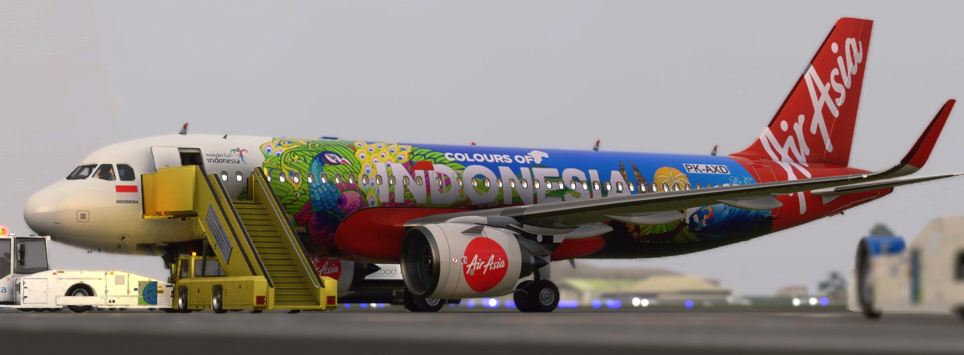 [A32NX] FlyByWire A320NX Air Asia Indonesia "Beautiful Indonesia" Livery - Image 1