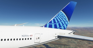 United Airlines "United Blue livery 2019" CaptainSim 777-300ER thumbnail 2
