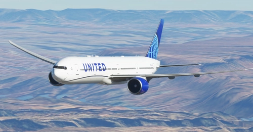 United Airlines "United Blue livery 2019" CaptainSim 777-300ER