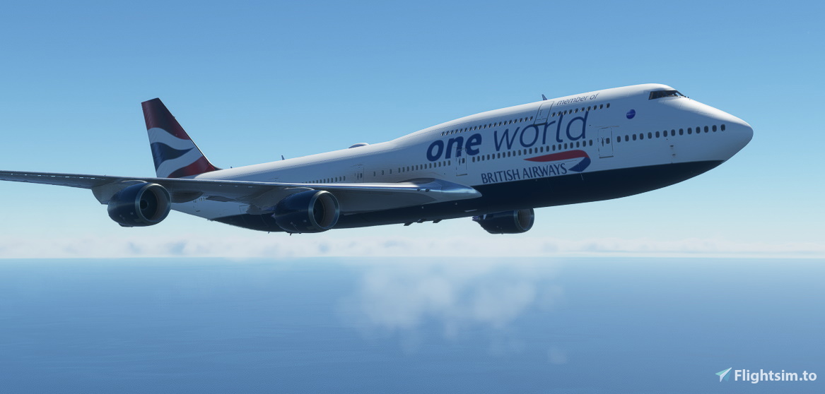 747-8i British Airways / OneWorld - G-CIVC (No Mirroring) - 4K - Image 1