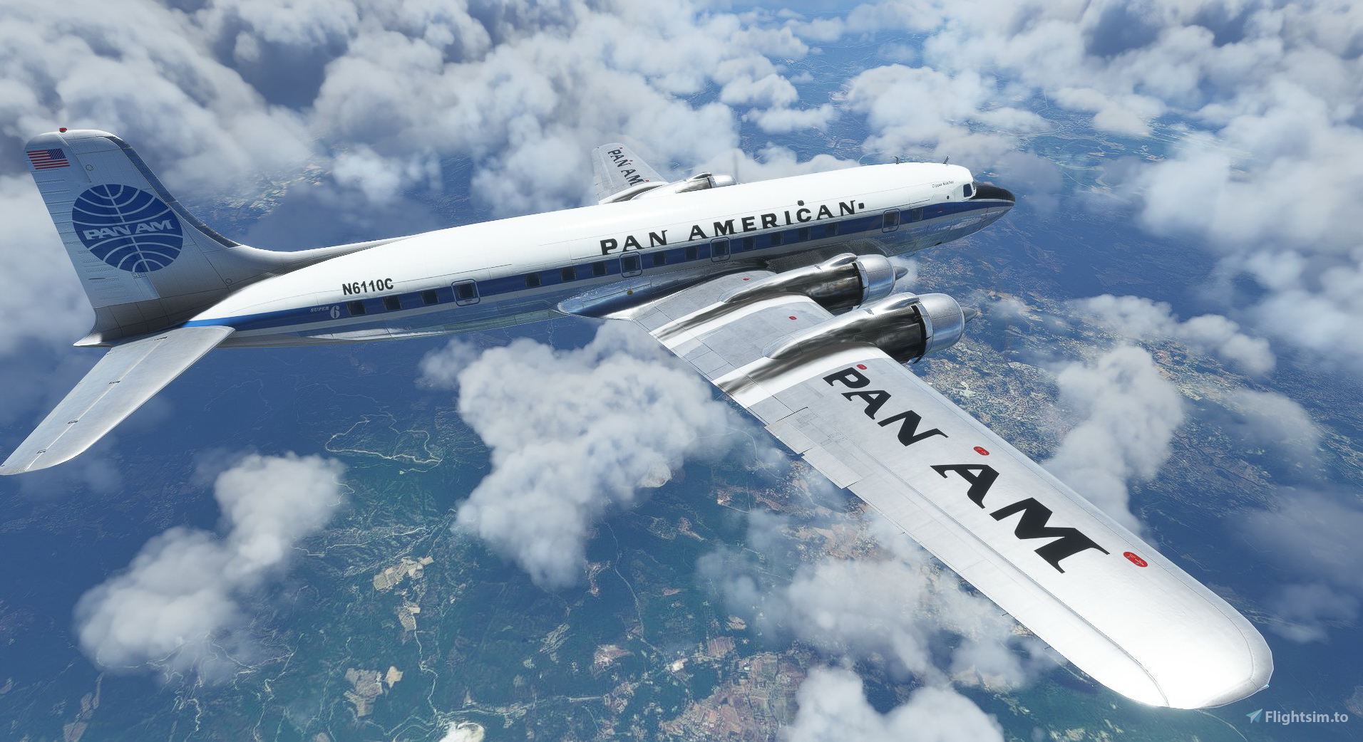 Douglas DC-6 PanAm N6110C Natchez Clipper for Microsoft