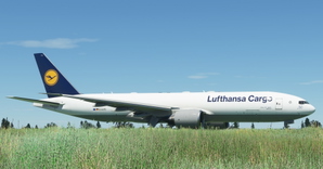 Lufthansa Cargo "1980 livery" CaptainSim 777-200F thumbnail 1