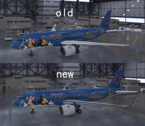 FBW A32NX China Eastern B-6635 Mickey And Minnie thumbnail 1