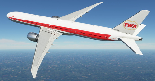 TWA / Trans World Airlines "classic and metal" CaptainSim 777-300ER