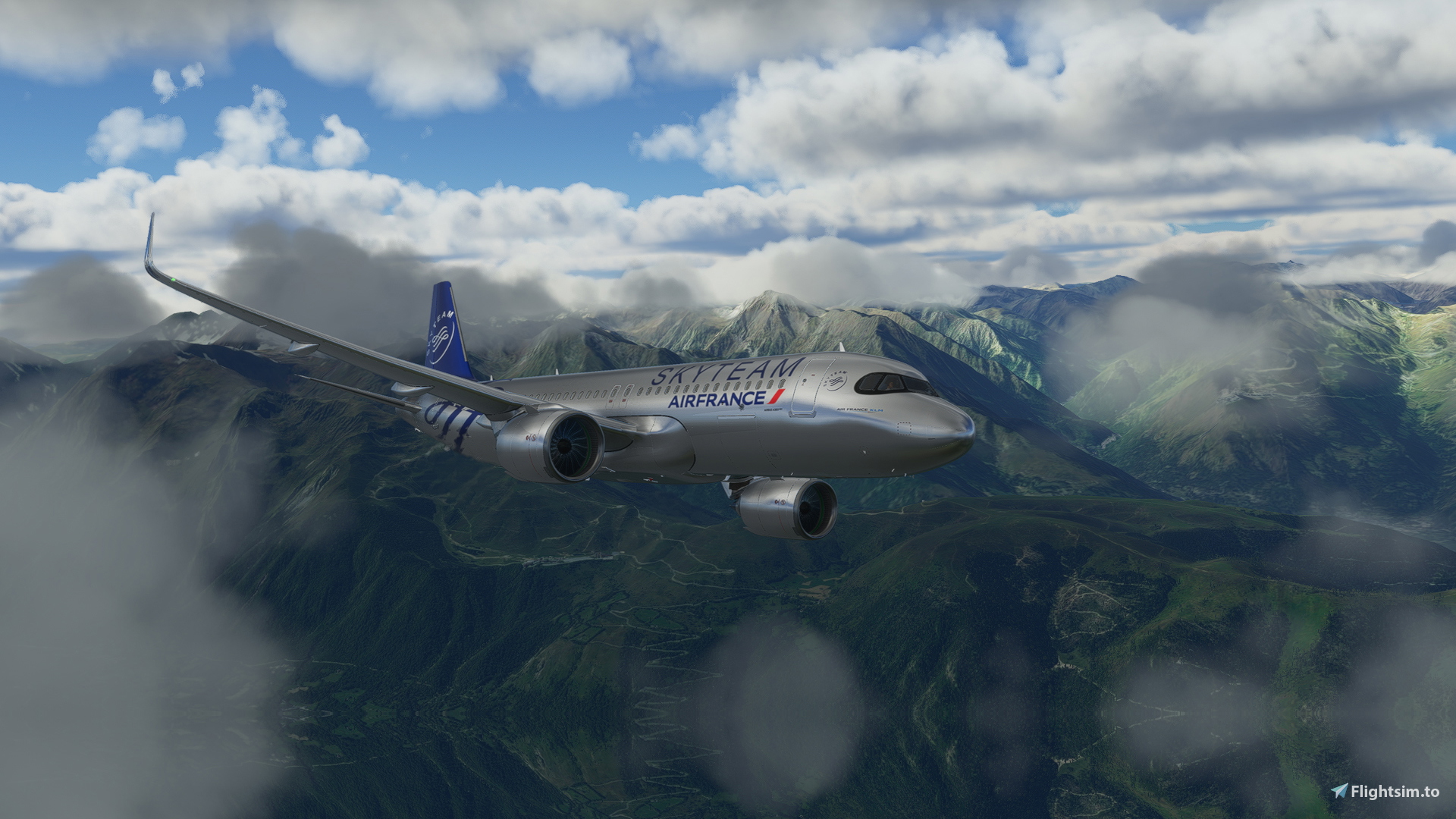 [A32NX] Air France Skyteam silver livery 8K - Image 1