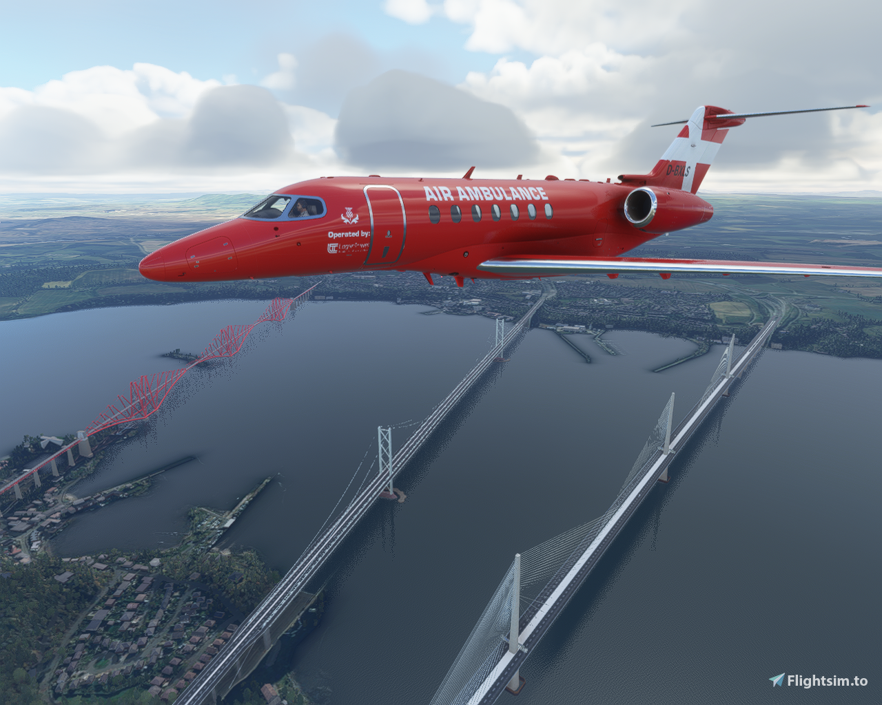 Cessna Citation Longitude UK Air Ambulance 8k livery - Image 1