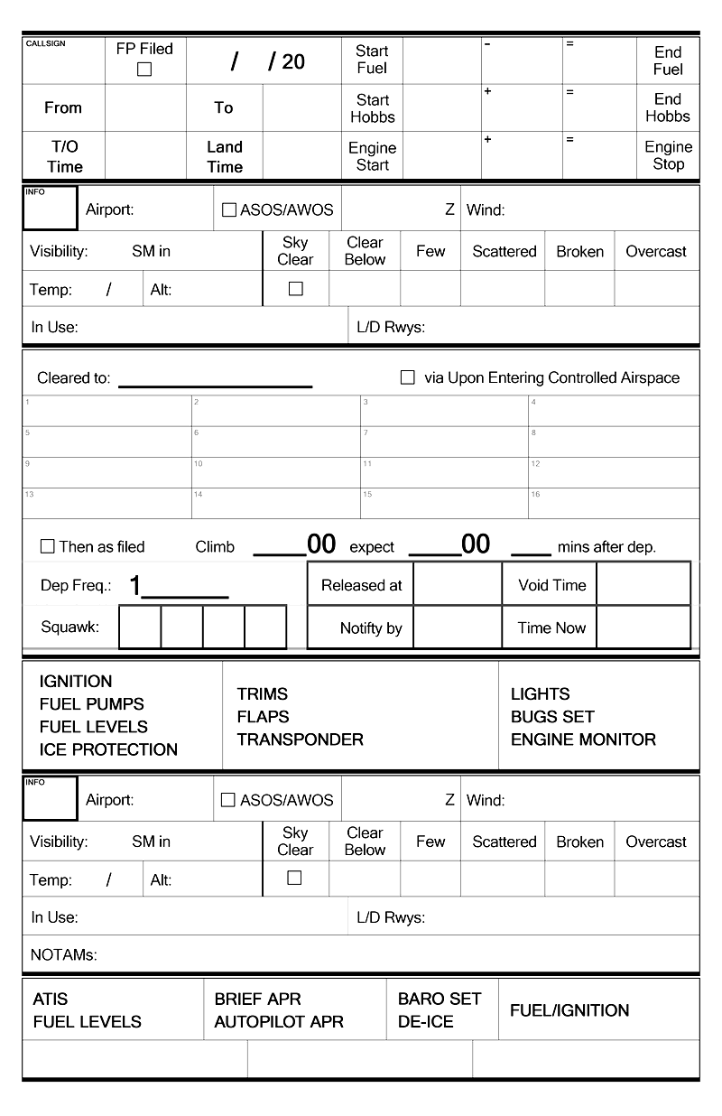 Null's Kneeboard Flight Log for Microsoft Flight Simulator MSFS