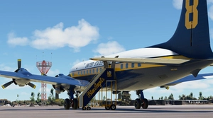PMDG DC-6B - Virtual Blue Angels - N8BA "Navy 8" thumbnail 2