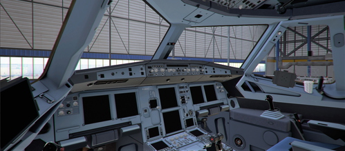 [A32NX] Cockpit RAL5014 Blue Version
