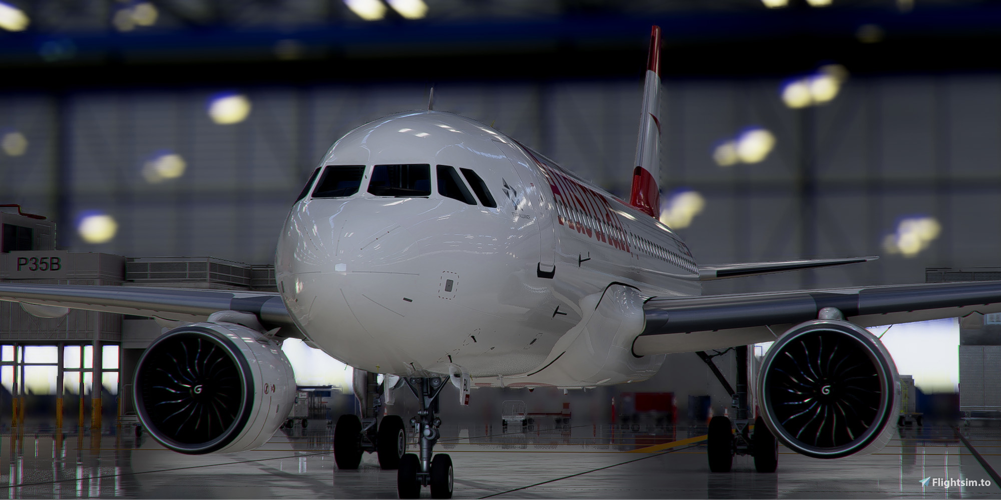 [A32NX] Airbus A320neo Austrian Airlines OE-LBU DIRTY | as 8k resolution - Image 1