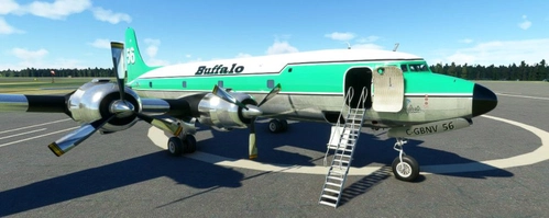 PMDG DC-6A interpretation Buffalo Airways C-GBNV No 56 (4K)