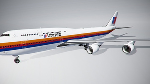 B747-8 United Airlines Saul Bass thumbnail 5