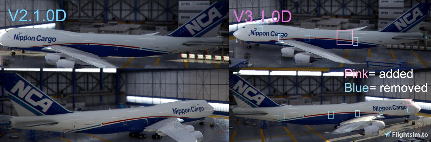 B747-8F Nippon Cargo Airlines NCA v4.3.0 [8K+] (No mirror) for ...