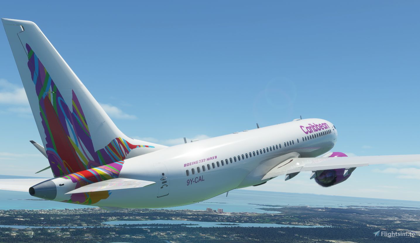Bredok3D 737 MAX 8 | Caribbean Airlines (9Y-CAL New Livery) for