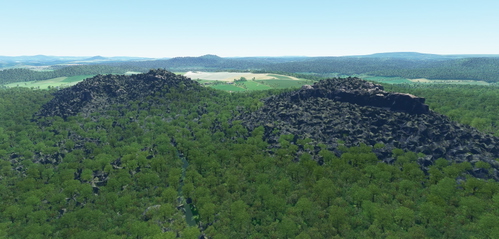Saxon Switzerland - Table mountains to the left of the river Elbe