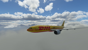 Captain Sim B777F DHL 007 Bond Livery operated by AeroLogic D-AALM | 4K | Discontinued thumbnail 3