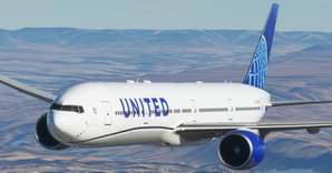 United Airlines "United Blue livery 2019" CaptainSim 777-300ER thumbnail 6