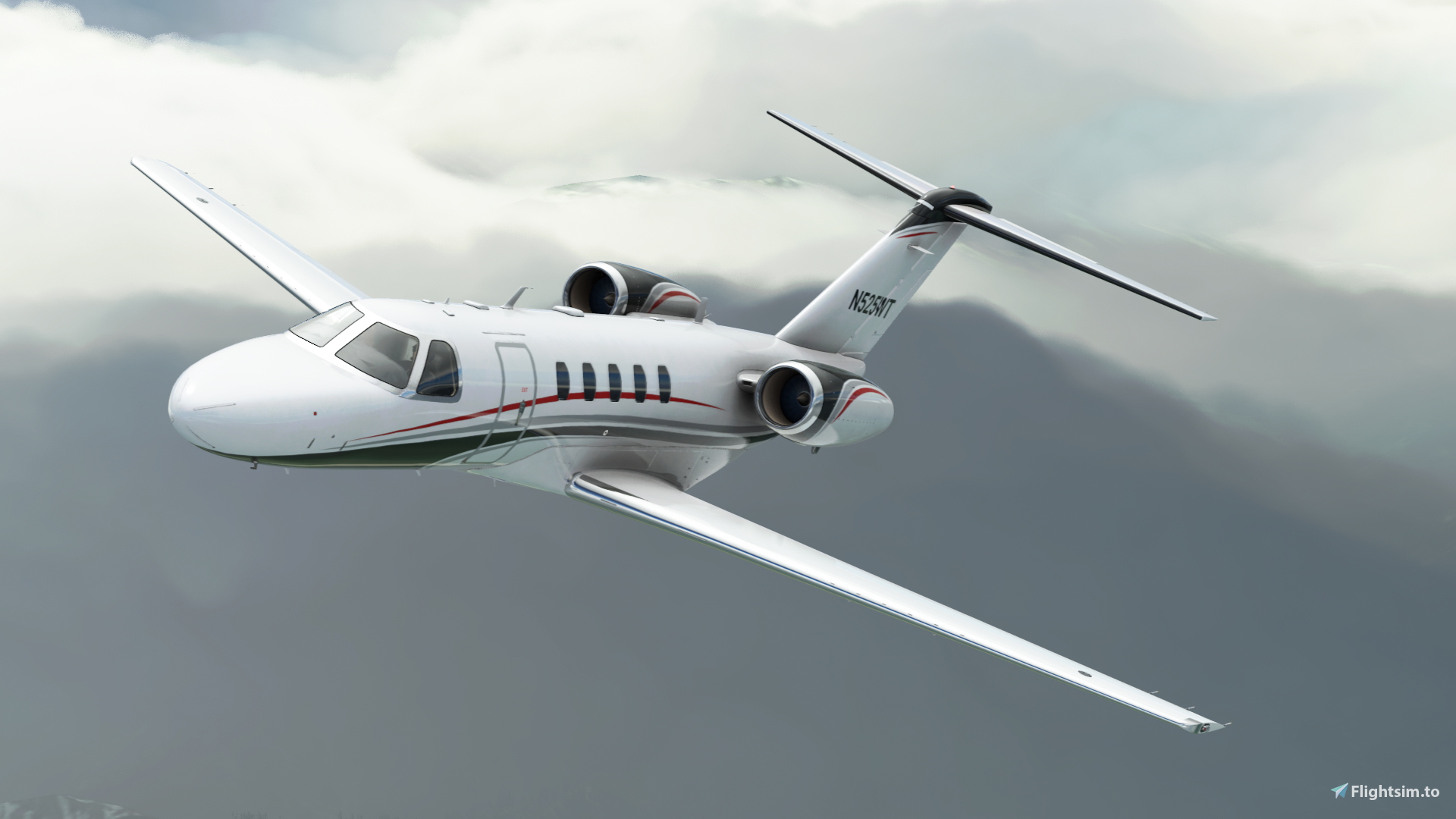 Citation CJ4 Black/Red Livery - Image 1