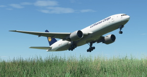 Lufthansa Cargo "1980 livery" CaptainSim 777-200F thumbnail 5