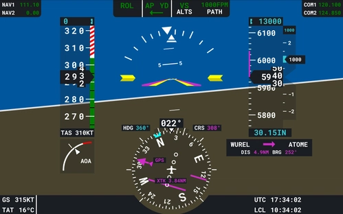 Flight Display Companion (G3000 style display for android)