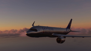 [A32NX] Delta Airlines Skyteam silver livery 8K thumbnail 2