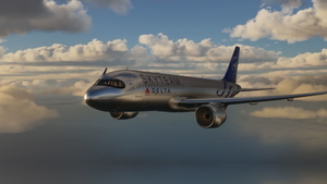 [A32NX] Delta Airlines Skyteam silver livery 8K thumbnail 1